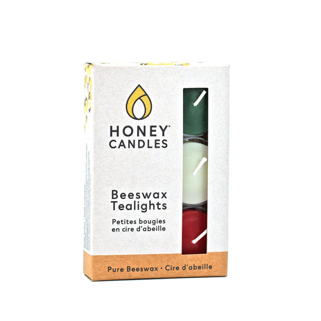 Rectangle 6 Pack of Coloured Beeswax Tealight Candles