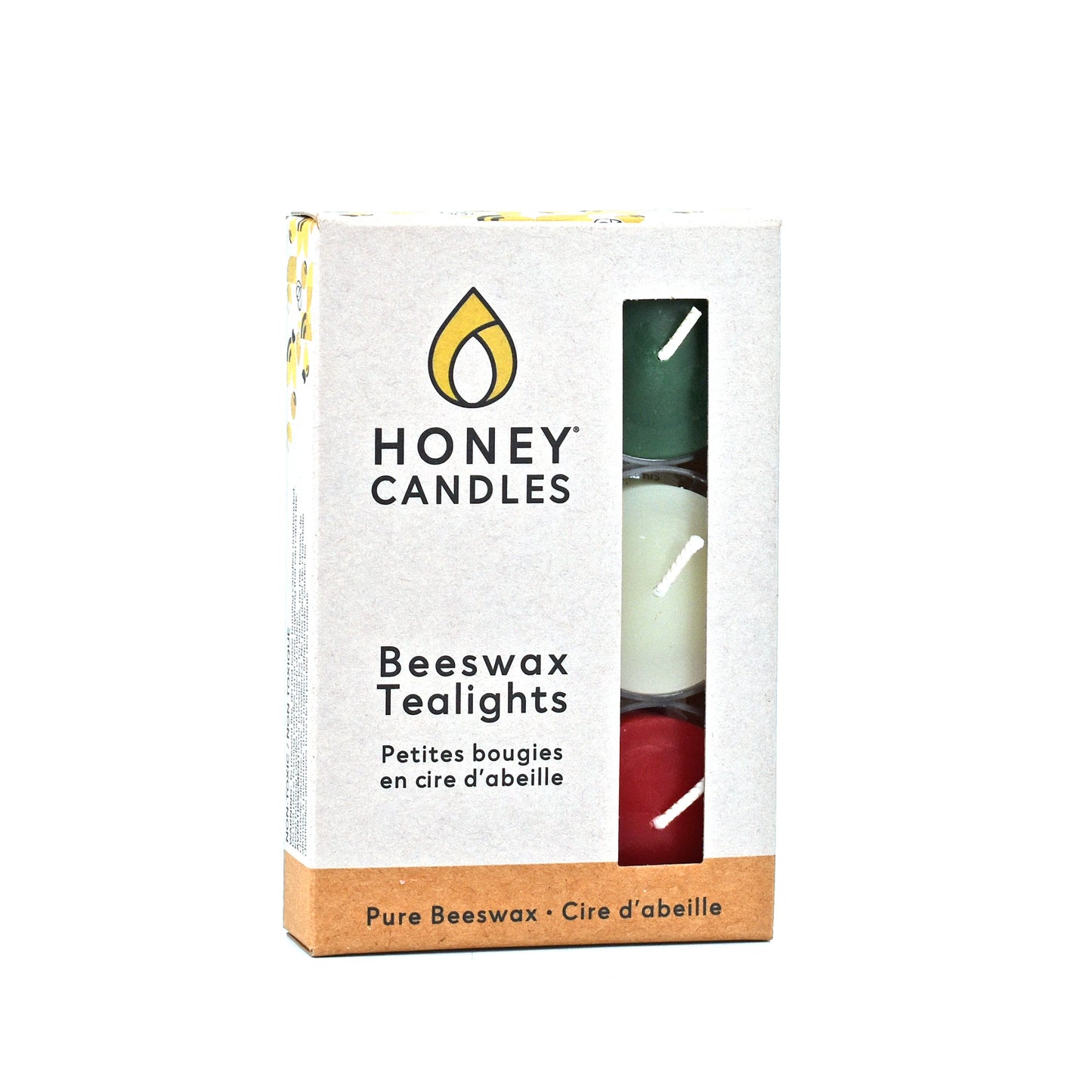 Rectangle 6 Pack of Coloured Beeswax Tealight Candles