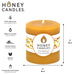 Round Natural Beeswax Pillar Candle