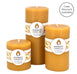 Round Natural Beeswax Pillar Candle