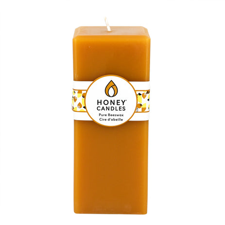 Square Natural Beeswax Pillar Candle