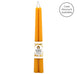 Pair of 12 Inch Natural Beeswax Taper Candles