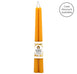 Pair of 12 Inch Natural Beeswax Taper Candles