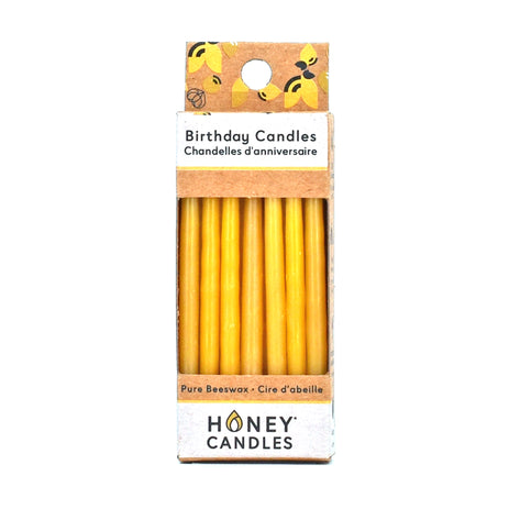 Beeswax Birthday Candles - Natural