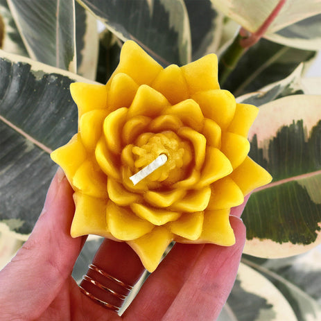 Beeswax Floating Lotus Candle (9 Colours)