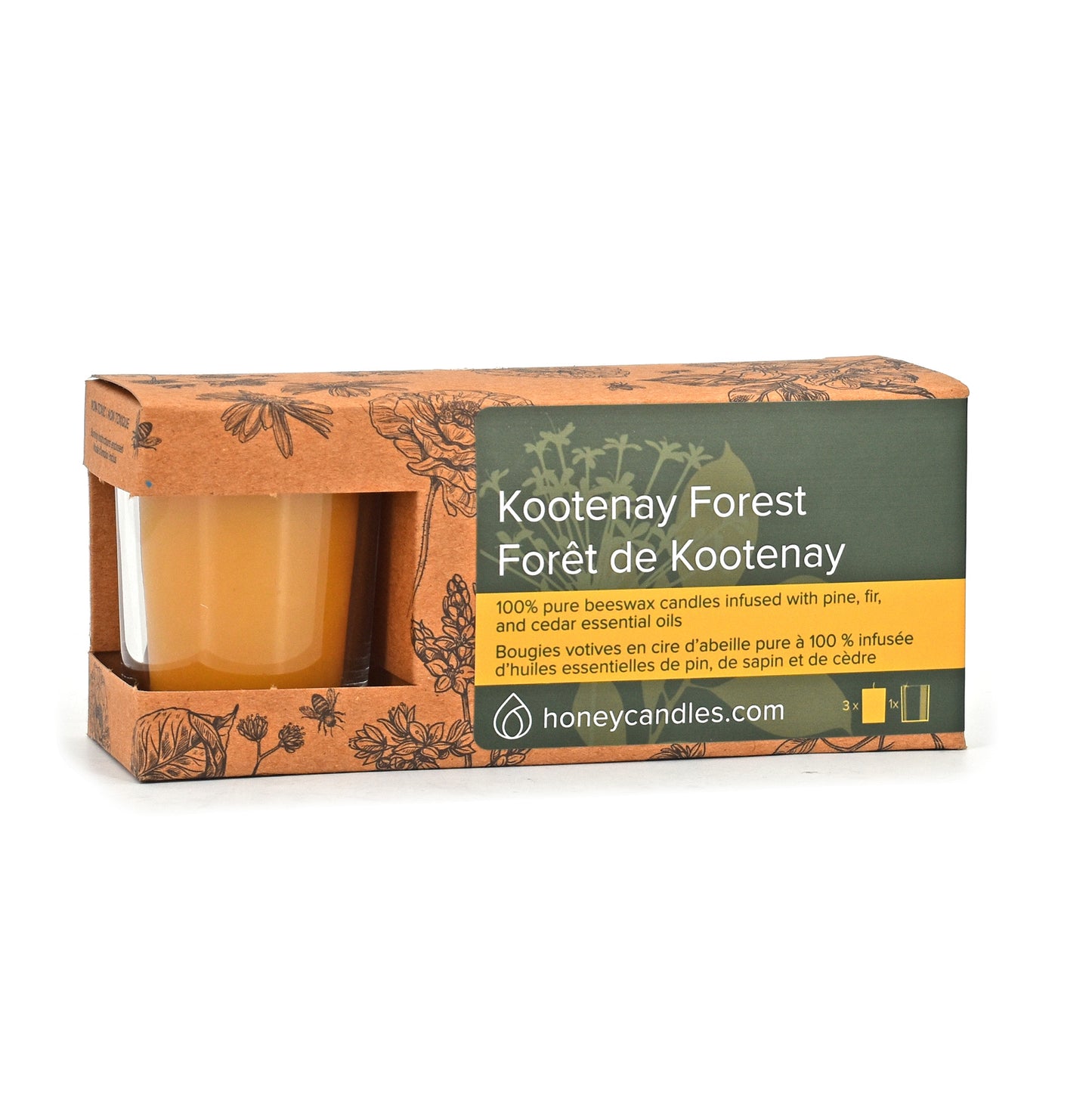 Kootenay Forest Beeswax Votive Candle