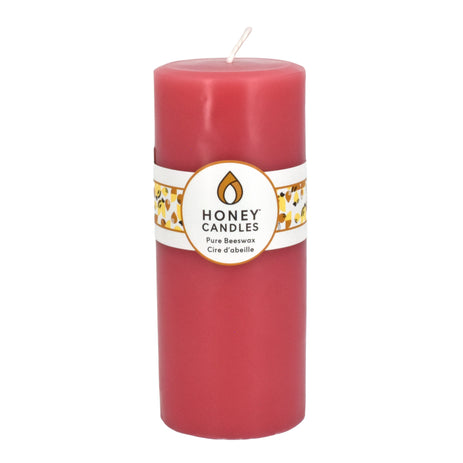 Round Paris Pink Beeswax Pillar Candle