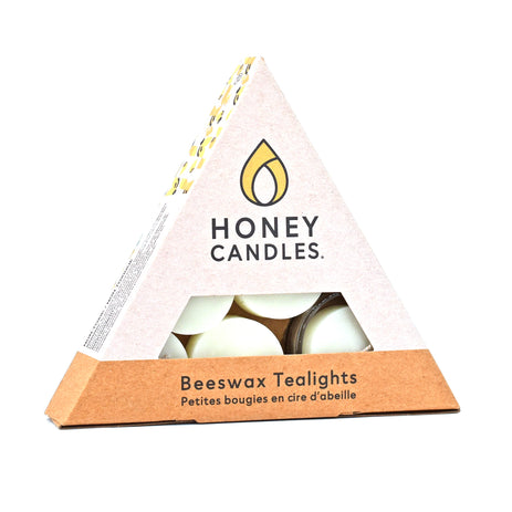 Triangle 6 Pack of Pearl Beeswax Tealight Candles