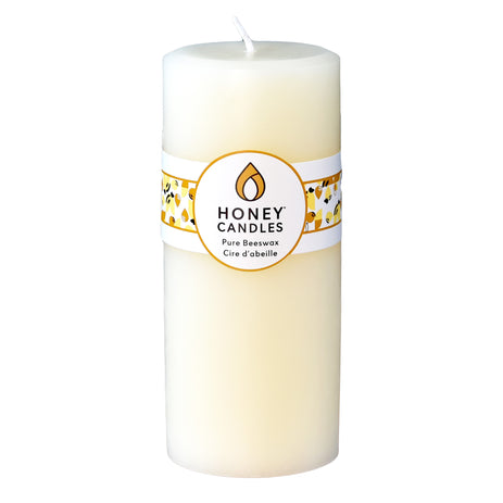 Round Pearl Beeswax Pillar Candle