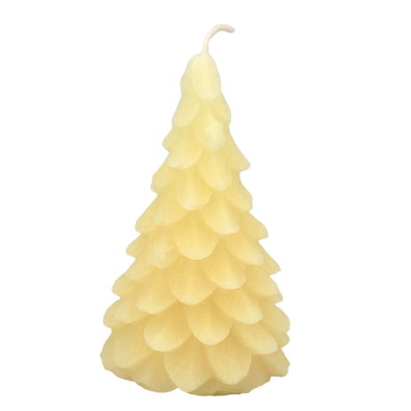 Pearl Beeswax Yule Tree Candle