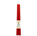 Pair of 12 Inch Red Beeswax Taper Candles