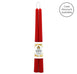 Pair of 12 Inch Red Beeswax Taper Candles