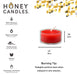 Red Beeswax Tealight Candle - Clear Cup