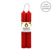 Pair of 6 Inch Red Beeswax Tube Candles