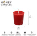 Red Beeswax Votive Candle