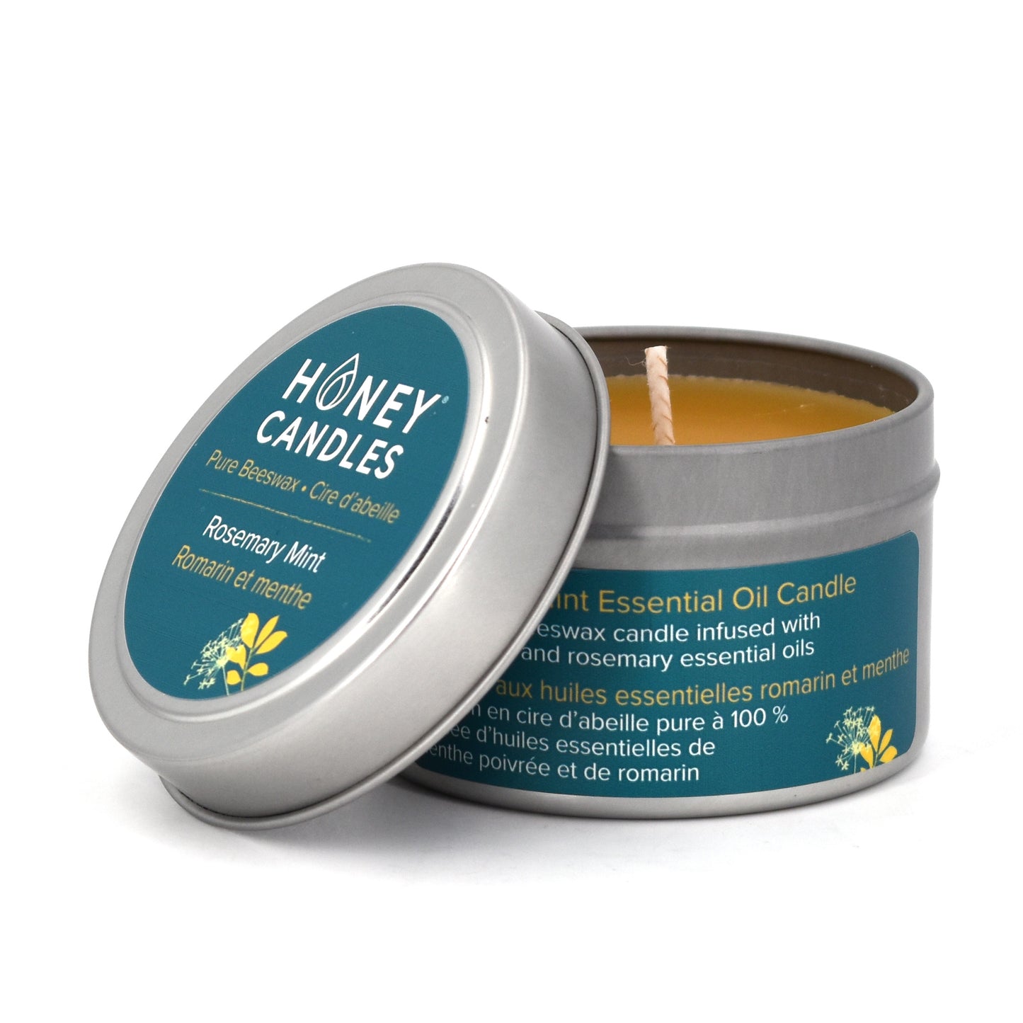 Rosemary Mint Beeswax Candle Tin