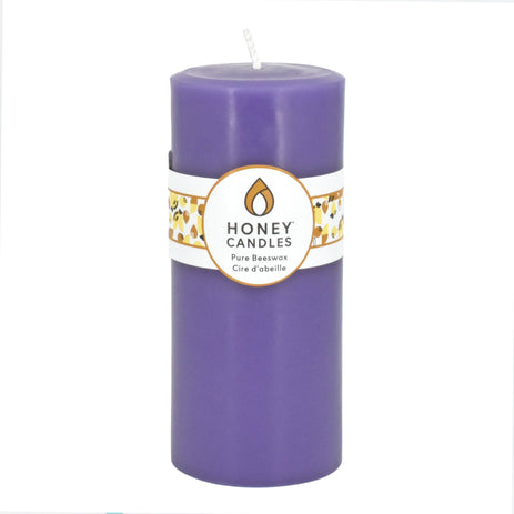 Round Spring Crocus Beeswax Pillar Candle