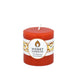 Round Tangerine Beeswax Pillar Candle