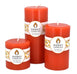 Round Tangerine Beeswax Pillar Candle