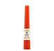 Pair of 12 Inch Tangerine Beeswax Taper Candles