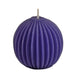 Violet Beeswax Fluted Sphere Candle