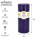 Round Violet Beeswax Pillar Candle