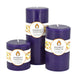 Round Violet Beeswax Pillar Candle