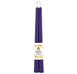 Pair of 12 Inch Violet Beeswax Taper Candles
