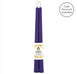 Pair of 12 Inch Violet Beeswax Taper Candles