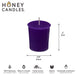Violet Beeswax Votive Candle