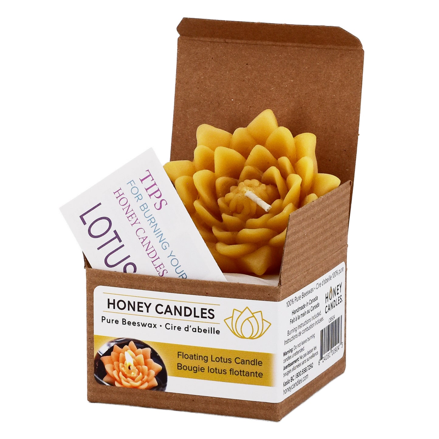 Beeswax Floating Lotus Candle (9 Colours)