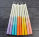 Pair of 12 Inch Ombré Beeswax Taper Candles