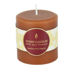 Round Caramel Beeswax Pillar Candle