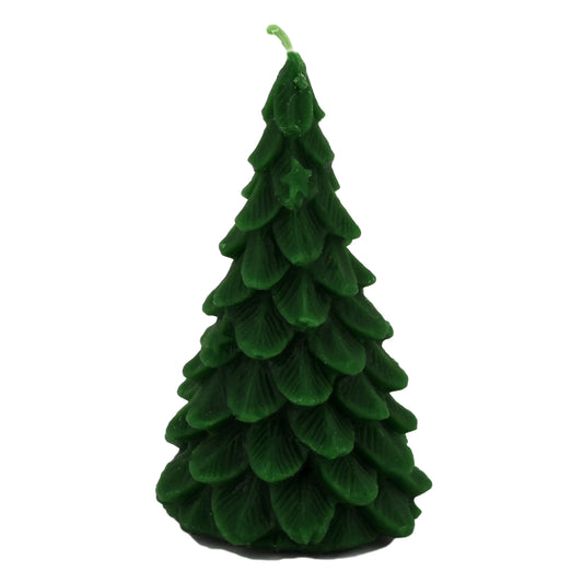 Forest Green Beeswax Yule Tree Candle
