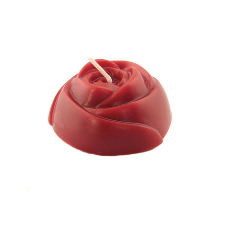 Burgundy Beeswax Rose Candle