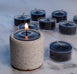 Black Beeswax Tealight Candle - Clear Cup