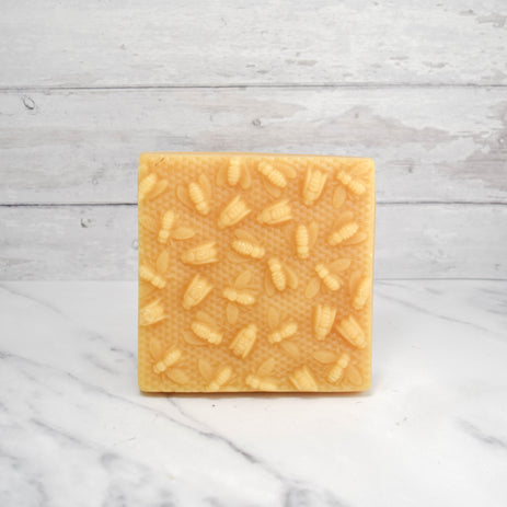 1 lb Bees on Honeycomb Beeswax Block