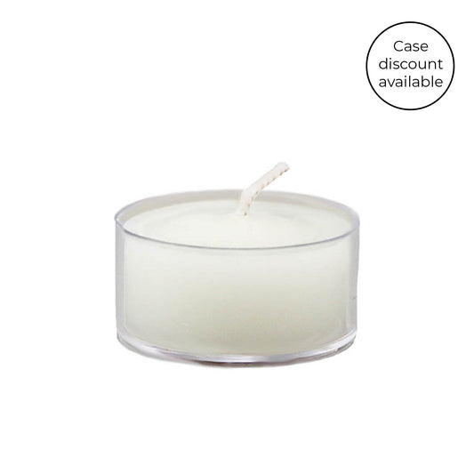 Pearl Beeswax Tealight Candle - Clear Cup