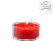 Red Beeswax Tealight Candle - Clear Cup