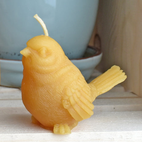 Natural Beeswax Sparrow Candle