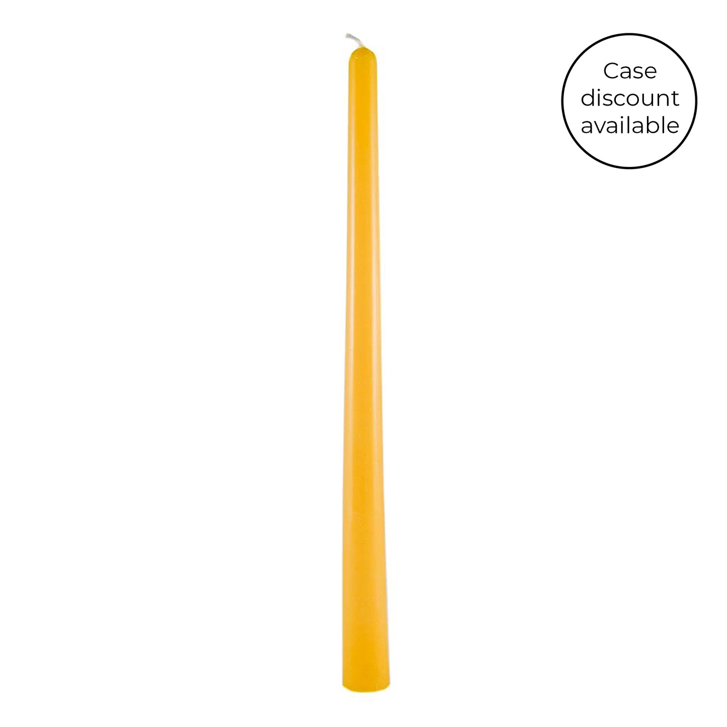 12 Inch Natural Beeswax Taper Candle