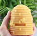 Large Natural Beeswax Skep Candle