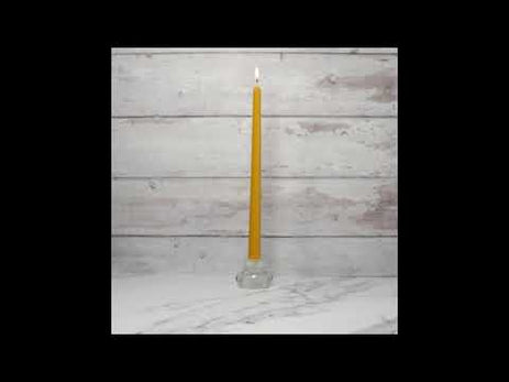 Pair of 12 Inch Forest Green Beeswax Taper Candles