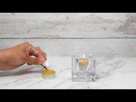 Natural Beeswax Tealight Candle - Aluminum Cup