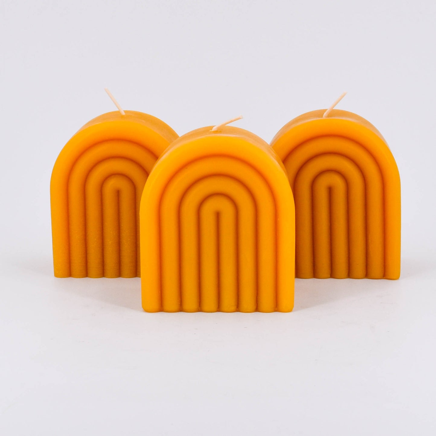 natural beeswax arches pillar candles