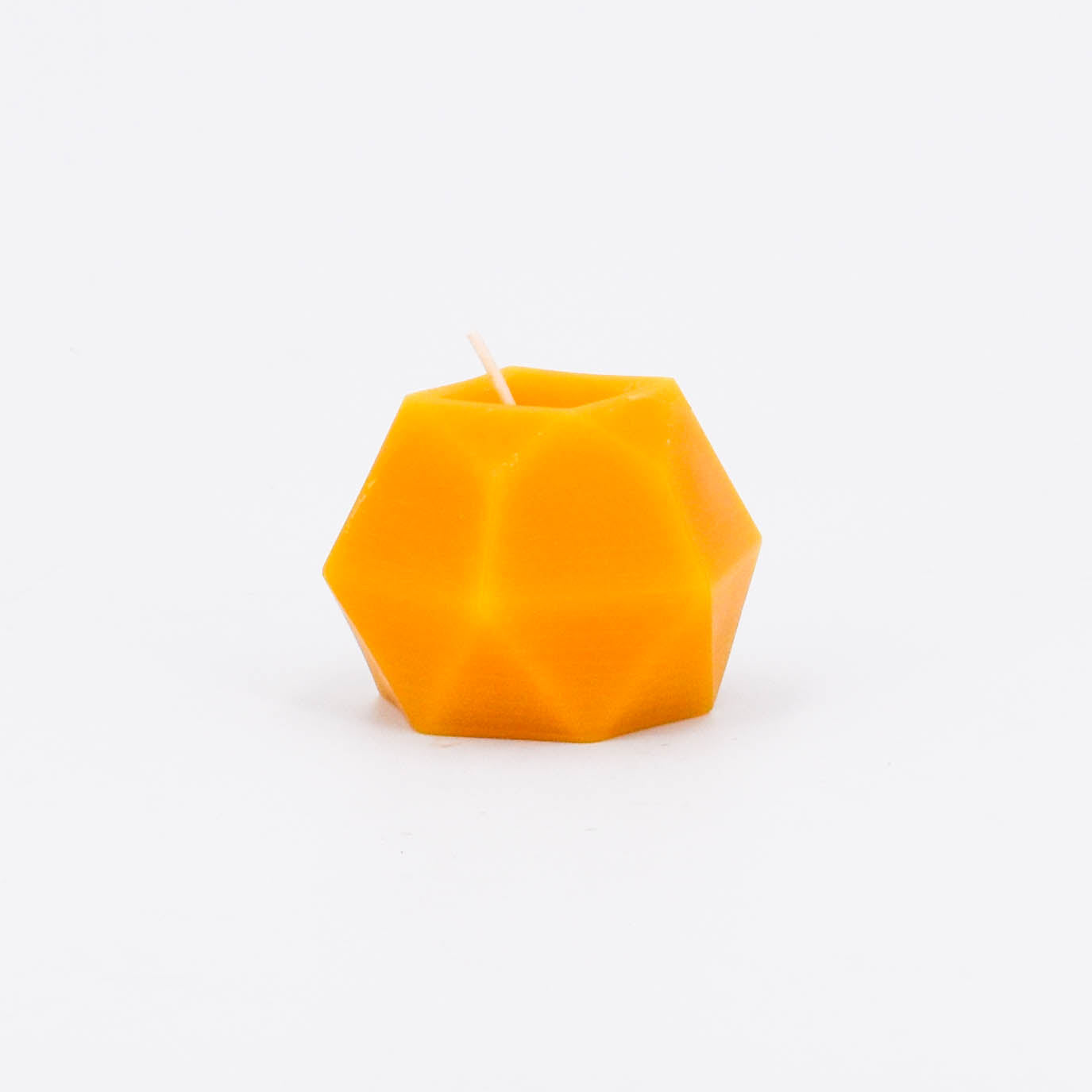 pure beeswax faceted orb candle