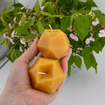 pure beeswax faceted orb candles