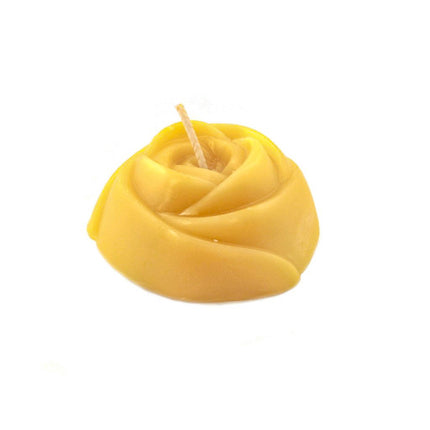 Natural Beeswax Rose Candle