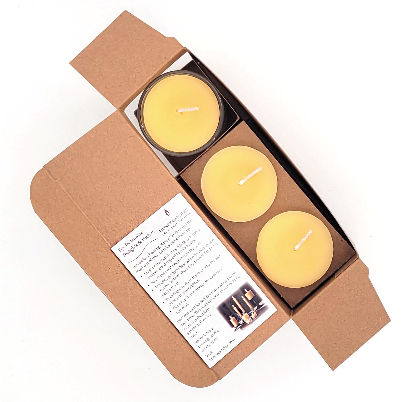 3 Pack of Citronella Beeswax Votive Candles